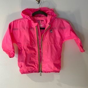 K-Way Neon Pink Hooded Windbreaker